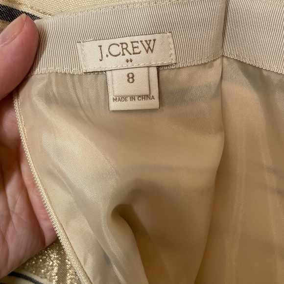 J. Crew Factory Striped Metallic Mini Skirt Size 8 - Picture 9 of 9